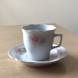 Remington China Demi Cup & Saucer, VTG